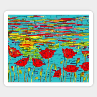 Poppies Tiled Sticker